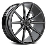 Inovit Frixion 5 Wheels 19x8.5 19x9.5 Black Machined Face Milled Ball Cut Dark Tint Satin