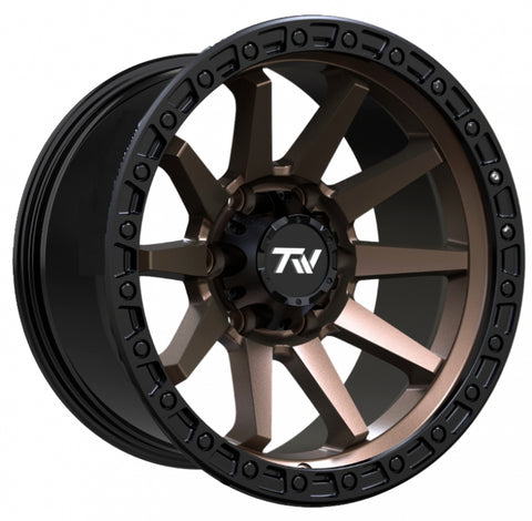 17" TW Wheels Rims T21 Off Road Matte Black Bronze Face 6 lugs