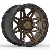 17" TW Wheels Rims T23 Vector Off Road Matte Black Bronze 6 lug Trucks Set of 4