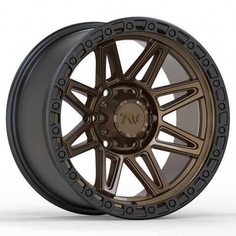 17" TW Wheels Rims T23 Vector Off Road Matte Black Bronze 6 lug Trucks Set of 4