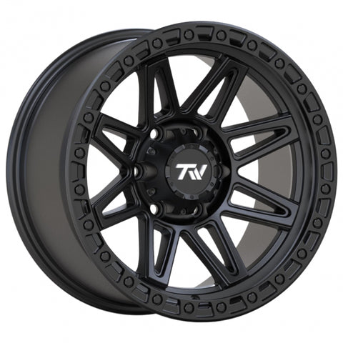 17" TW Wheels Rims T23 Vector Off Road Matte Black 6 lugs Set of 4