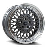 17X8 Versus VS08 Matte Gunmetal Machined Lip 5x120 Set of 4