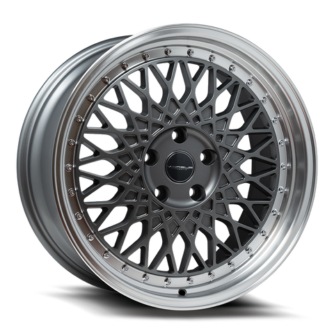 17X8 Versus VS08 Matte Gunmetal Machined Lip 5x120 Set of 4