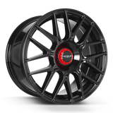 17X8 Versus VS22 Gloss Black Red Cap 5x100/114.3 Set of 4