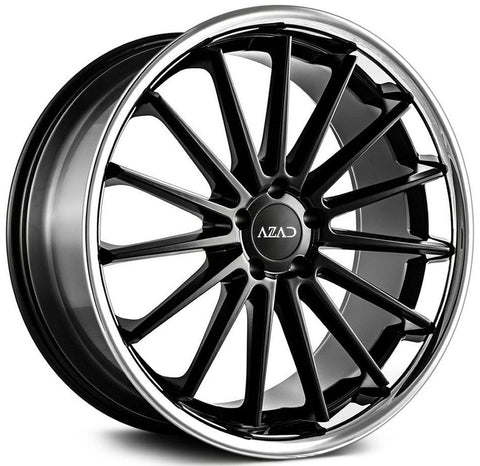 20" Azad AZ24 Concave Semi Matte Black Chrome Lip 20x10.5