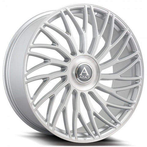 22" Azad AZ717 Concave Wheel Brushed Silver 22X10.5