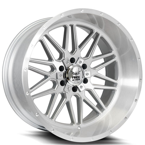 24" Force Offroad Force F44 Brushed Silver 24x12