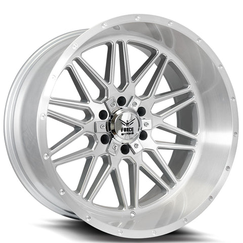 20" Force Offroad Force F44 Brushed Silver 20x10