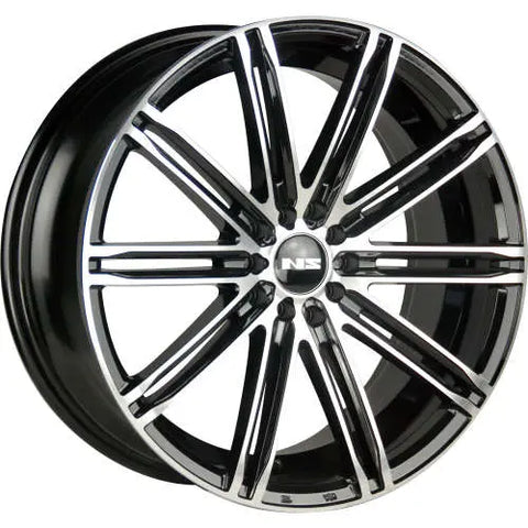 15" NS Series NS1601 Gloss Black Machined Face Wheels
