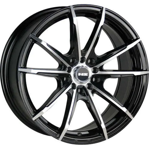 15" NS Series NS1602 Gloss Black Machined Face Wheels