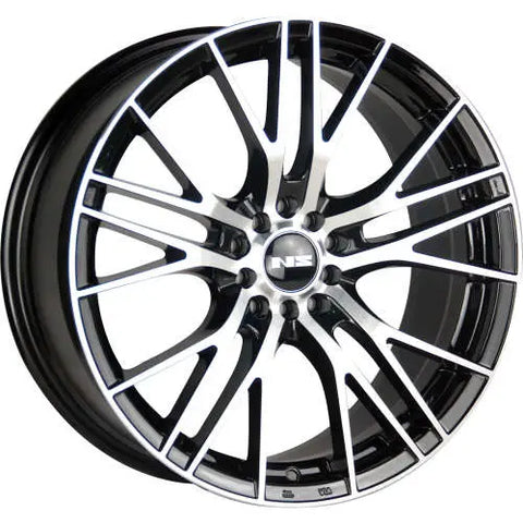 16" NS Series NS1604 Black Machined Face Wheels