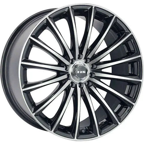 16" NS Series NS1801 Black Machined Face Wheels