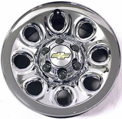 17" WHEEL CHEVY GMC AVALANCHE SIERRA 1500 SILVERADO DENALI STEEL CHROME OEM 5223