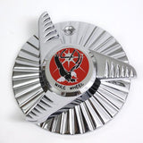 LA WIRE WHEEL CENTER CAPS BOLT ON 3 BAR FLUTED SPINNERS
