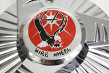 LA WIRE WHEEL CENTER CAPS BOLT ON 3 BAR FLUTED SPINNERS