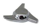 3 BAR SWEPT CHROME KNOCK OFFS CLASSIC UNIVERSAL SPINNERS SET OF 4