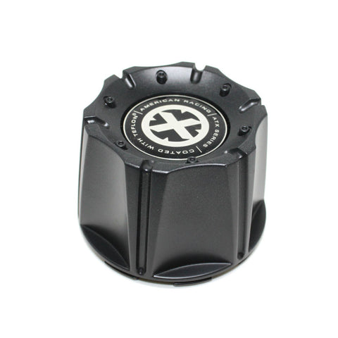 AMERICAN RACING ATX SERIES WHEEL CENTER CAP BLACK TEFLON TRUCK