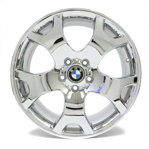 19" BMW X5 00 01 02 03 04 05 06 NEW CHROME WHEELS OEM 59333 59335 (4) STAGGERED