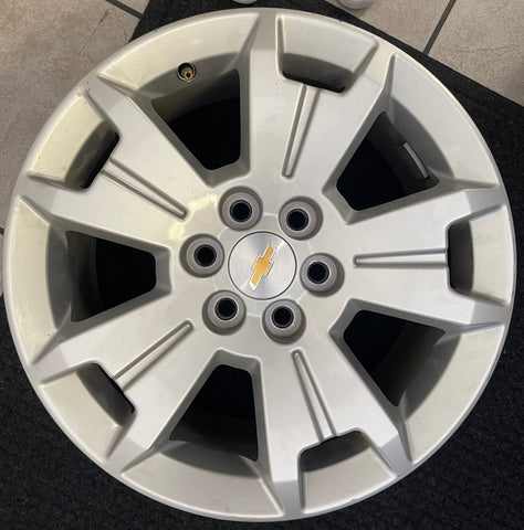 17" WHEELS CHEVY COLORADO 2015 2016 2017 2018 2019 OEM 5672 SILVER SET OF 4