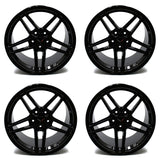 18" CORVETTE C6 GRAND SPORT Z06 2010 2011 2012 2013 GLOSS BLACK OEM 5342 5347