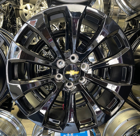 22" High Country Style Wheels Chevy Silverado GMC Sierra Black (4)