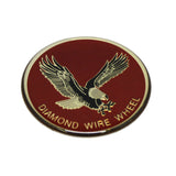 DIAMOND WIRE WHEEL EMBLEM STICKER RED EAGLE KNOCK OFFS HEX NUT (1)