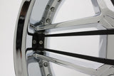 22" SPORZA DDT BLACK INSERTS CHROME WHEEL 22X9.5