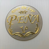 Rines de Lujo Pena Prime Wheel Center Cap Gold Emblem Sticker Decal New Single