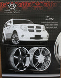 HIPNOTIC WHEEL ZEN CHROME TWIN INSERTS #487F-4 #S510-05