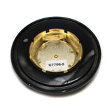 Prime Vogue Wheels Center Cap Black Gold # C7706-5 # 93 Used