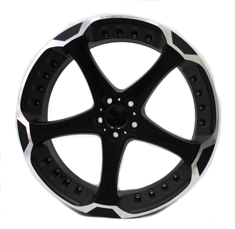 22" Wheel Giovanna Dalar-5 Matte Black Machine 22x9 5-115