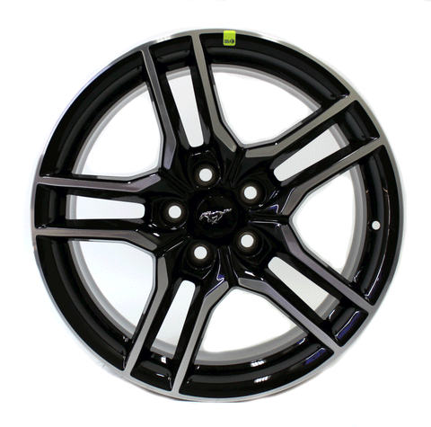 18" Wheel Ford Mustang 2018 2019 2021 Black Machine OEM 10157