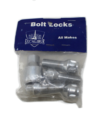 BOLT LUG WHEEL LOCK 14X1.5mm CHROME MERCEDES AUDI BMW NEW