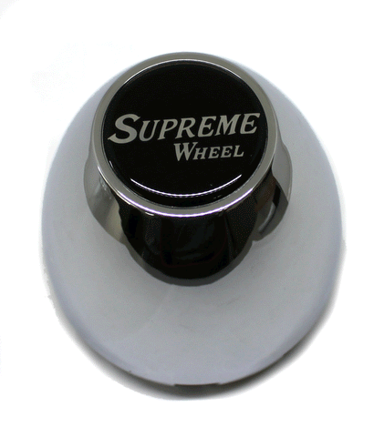 SUPREME WHEEL CHROME SNAP ON CENTER CAP 98-1163 NEW