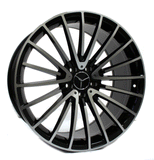 20" Mercedes Benz S-Class S580 S560 S600 S400 S450 2022 Staggered Black Machined