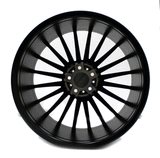 20" Mercedes Benz S-Class S580 S560 S600 S400 S450 2022 Staggered Black Machined