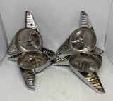 3 Bar Chrome Spinners LA Wire Wheel Center Cap Bolt New