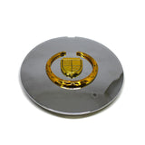 CADILLAC DEVILLE DTS SEVILLE 1995-2011 CHROME CENTER CAP GOLD LOGO F104-12