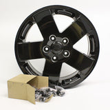 18" JEEP WRANGLER 2011 2012 BLACK WHEELS FACTORY OEM 9076 (4) NEW