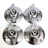 LA WIRE WHEEL CHROME CAP 2 BAR FLUTED SPINNERS BOLT ON (4)