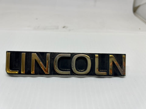 Lincoln Continental Emblem Badge Logo Trunk OEM Gold