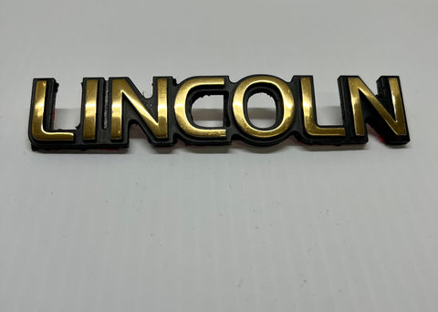 Lincoln Continental Logo Gold Letters Badge Emblem