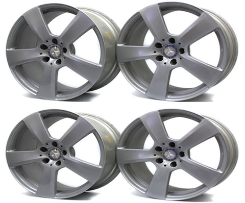 18" WHEELS MERCEDES BENZ E-CLASS 2010 2011 2012 SILVER OEM 85130 85129 (4)