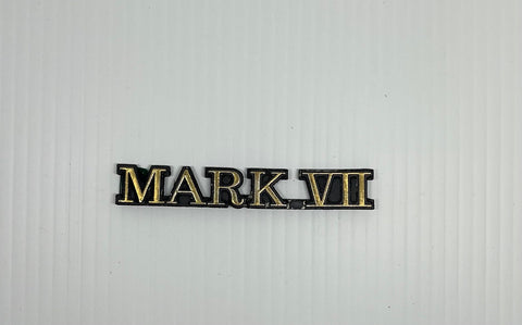 Lincoln Mark VII Gold Emblem Logo Letters Fender Side
