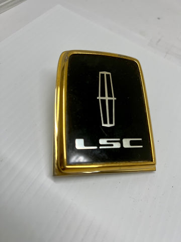 Lincoln Mark VII LSC Gold Plated Trunk Lock Emblem