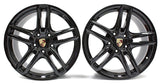 19" PORSCHE PANAMERA 2010 2011 2012 OEM WHEELS 67386 67388 BLACK (4) STAGGERED